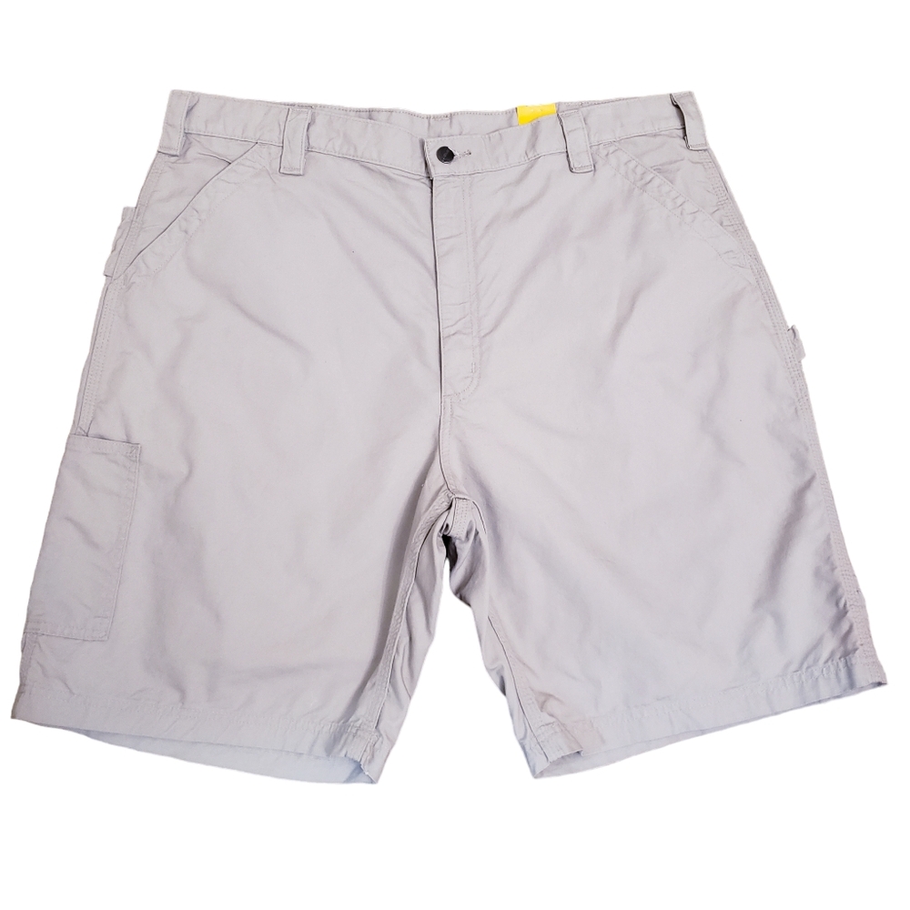NWT Carhartt Tan Loose Fit Canvas Utility Work Shorts, Model BS0147-M, Size 42